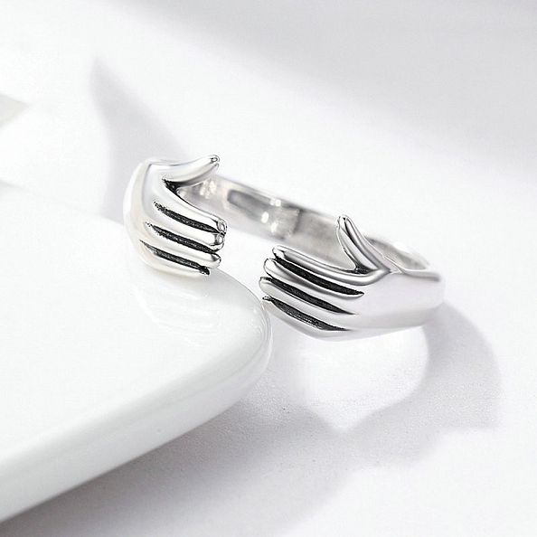 928 Sterling Silver Hug Ring PWB330