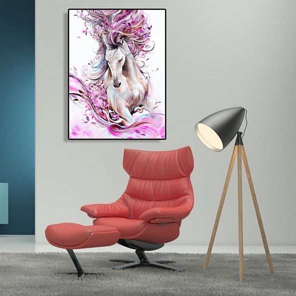 DIY Paint By Numbers Kit(40x50cm) Flower Horse-PW765