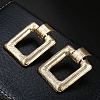 Rectangle gold plated earrings PWB156