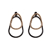 Double layer Metal Geometric Water Drop Earrings PW991