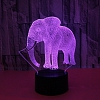 3D Elephant Illusion Lamp Gift 16 Colors Remote Control PW549