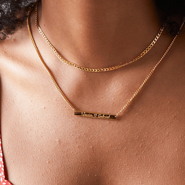 Custom Bar Name Necklace PW917