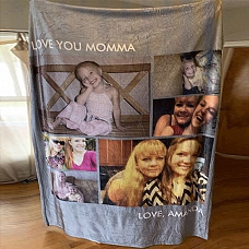 Custom Blankets Personalized Photo Blankets Custom Collage Blankets with 6 Photos PW023