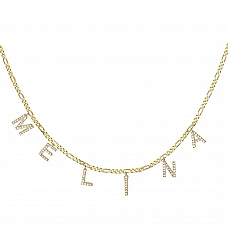 Zircon Sparkly Custom Letter Choker PWB169