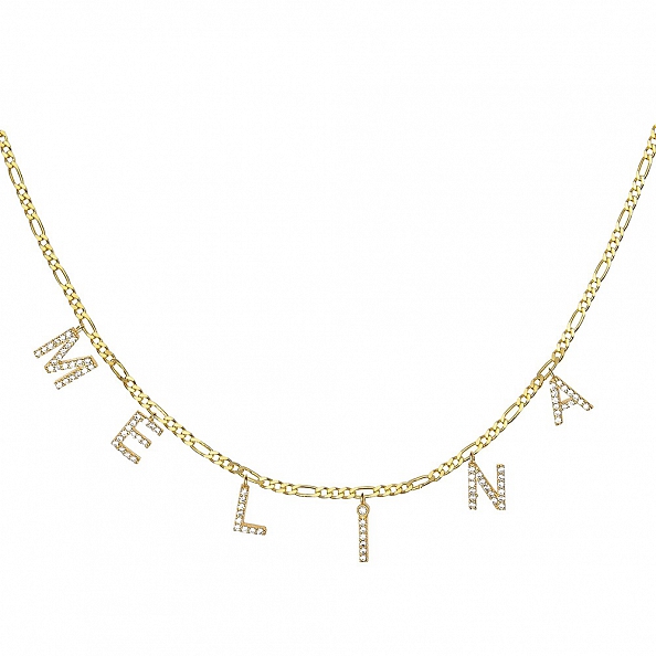 Zircon Sparkly Custom Letter Choker PWB160