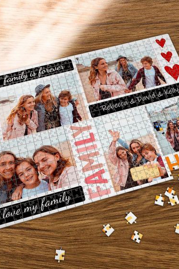 Custom Photo Jigsaw Puzzle My Best Family PW233 Personalized Gift