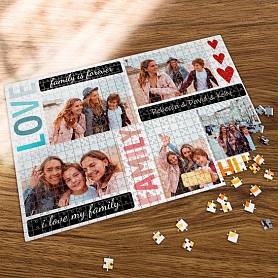 Custom Photo Jigsaw Puzzle My Best Family PW233