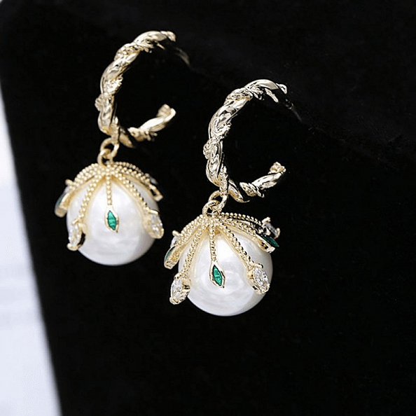 Elegant Ball Shape Drop Earrings PWB262