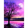 DIY Full Round Diamond Painting - Purple Sky Tree - PW681