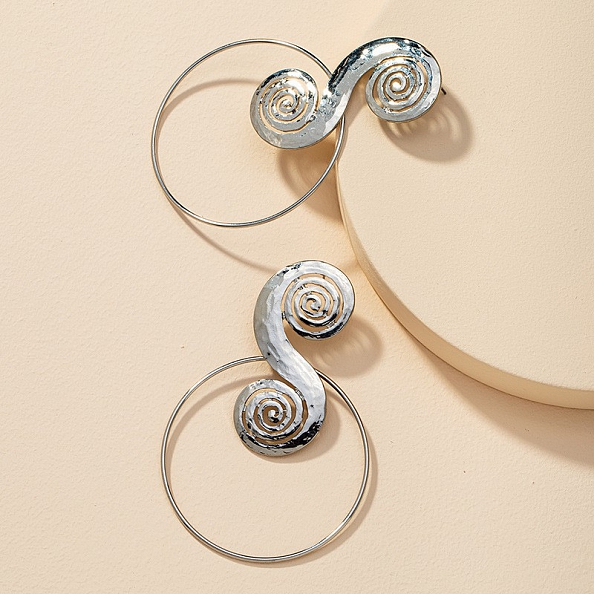 Metallic Texture Earrings PW913