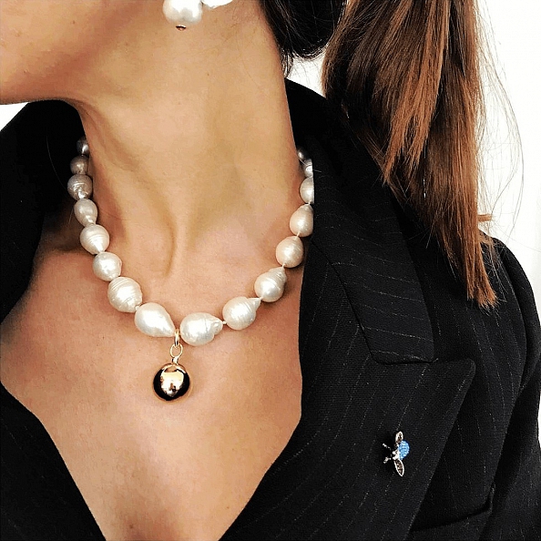 Eleagnt simple pearl necklace PW944