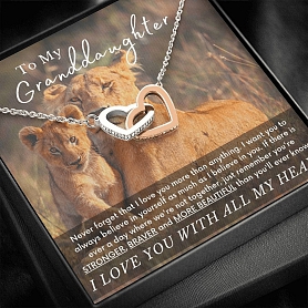 To My Granddaughter Lioness Necklace PWB178