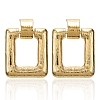Rectangle gold plated earrings PWB156