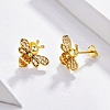 18K Gold Bee Stud Earrings PWB436
