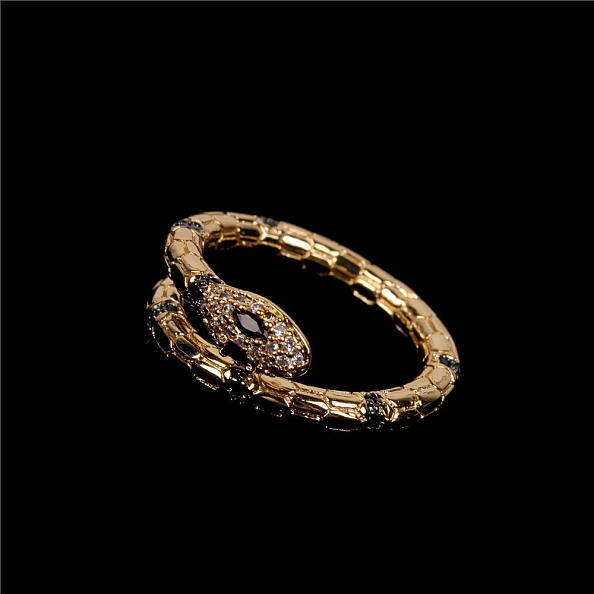 Gold Plating Snake Ring PWB493