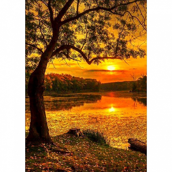 Sunset Lake Full Drill 5D Diamond Painting Kit PW447