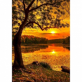 Sunset Lake Full Drill 5D Diamond Painting Kit PW447