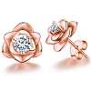 Charming Rose Flower Stud Earrings PWB450