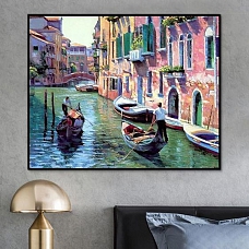 Landscape Water Town Paint By Numbers Kits PW357