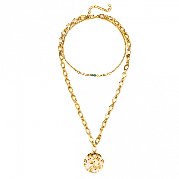 Double layer Metal Disc pendant PWB066