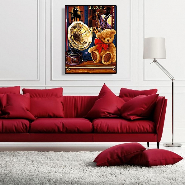 DIY Paint By Numbers Kit(40x50cm)- Music Bear PW770