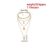 Geometric Crystal Multilayer Pendants Necklaces PW927