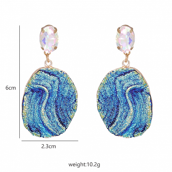 Blue texture earrings PWB181
