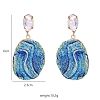 Blue texture earrings PWB181