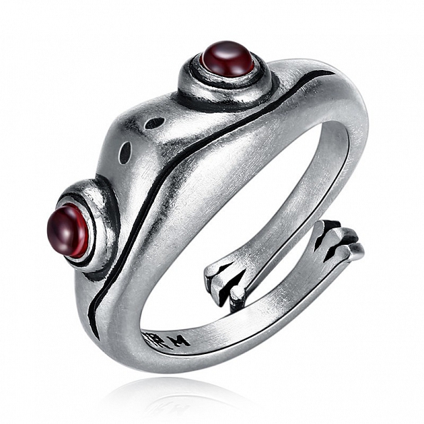 Balmora Silver Frog Ring PWB239