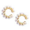 Elegant Pearl C Shape Earrings PW982