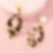 Drop shape leopard earrings PWB127