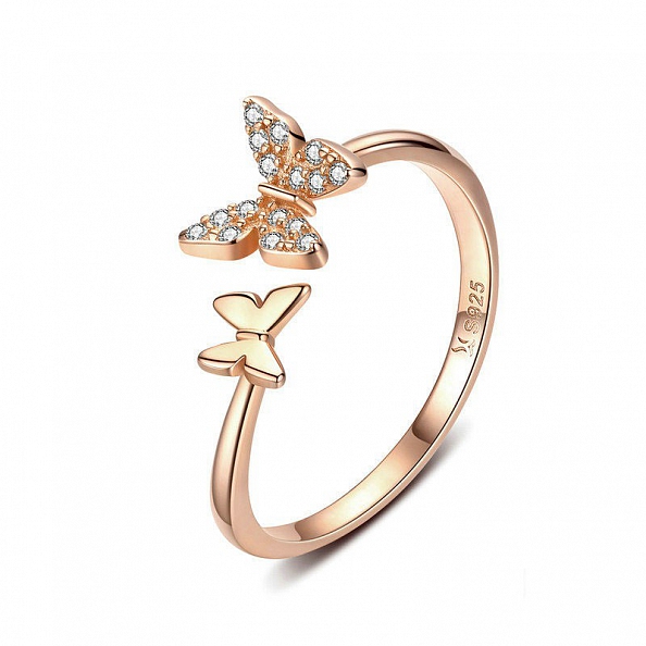 Shiny Butterfly Ring PWB375