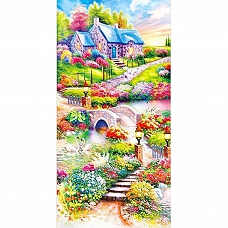 DIY Full Round Diamond Painting(85*45cm) - Village  PW776