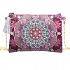 DIY Pink Leather Shoulder Bag Diamond Painting Flowers PW641