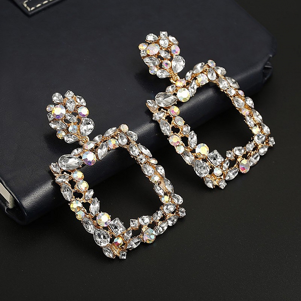 Personal Exaggerated Diamond Earrings PWB158