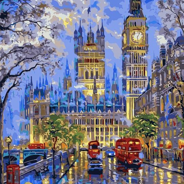 Landscape London Night Paint By Numbers Kits PW098