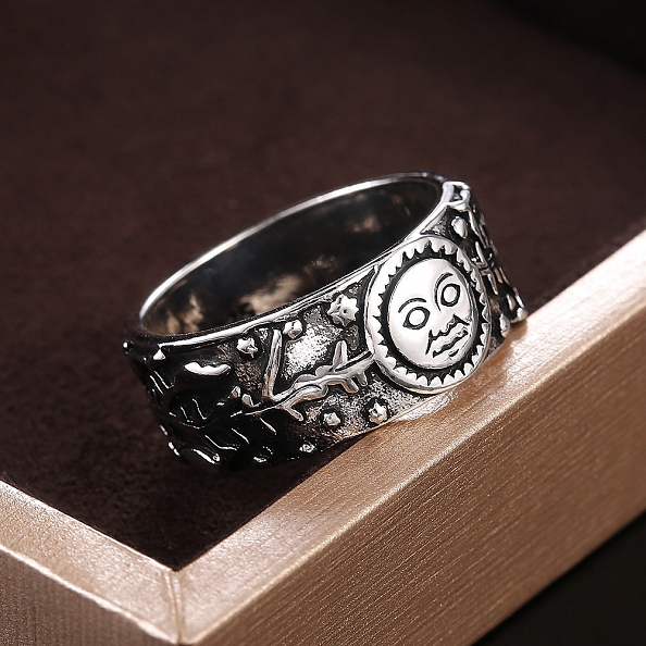 Retro Sun & Moon Ring PWB245