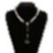 Black heart charm pendant necklace PW941
