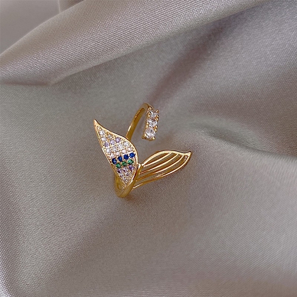 Crystal Mermaid Tail Ring PWB506