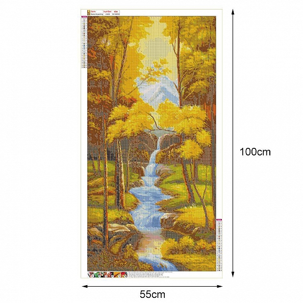 5D DIY Full Drill Diamond Painting Autumn Scenery Embroidery Mosaic Kit(55CMx100CM) PW600