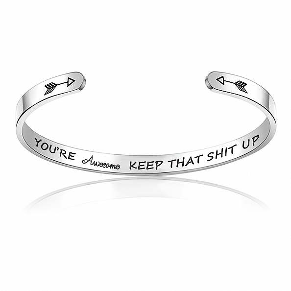 YOU ARE AWESOME Cuff Bangle PWB430