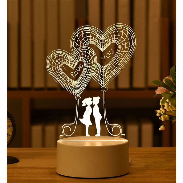 Customized 3D Love Illusion Lamp Gift for Her PW550
