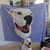 Custom Dog Blankets Personalized Pet Photo Blankets Painted Art Portrait Fleece Blanket PW008
