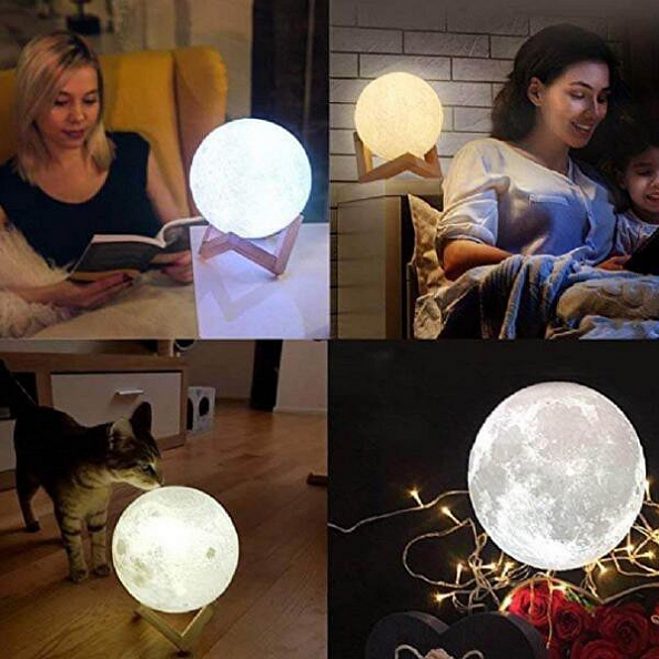 Moon Lamp With Photo Two Colors PW026