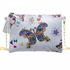 DIY Leather Shoulder Bag Diamond Painting  Butterfly PW626