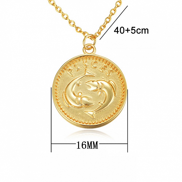 925 Sterling Silver Constellation Zodiac Pendants Necklaces PWB017