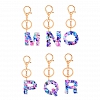 Sparkly Glitter A-Z Letter Initial Keychain PW893