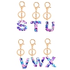 Sparkly Glitter A-Z Letter Initial Keychain PW893