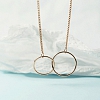 Double Circle Necklace Daughter Gift PWB387