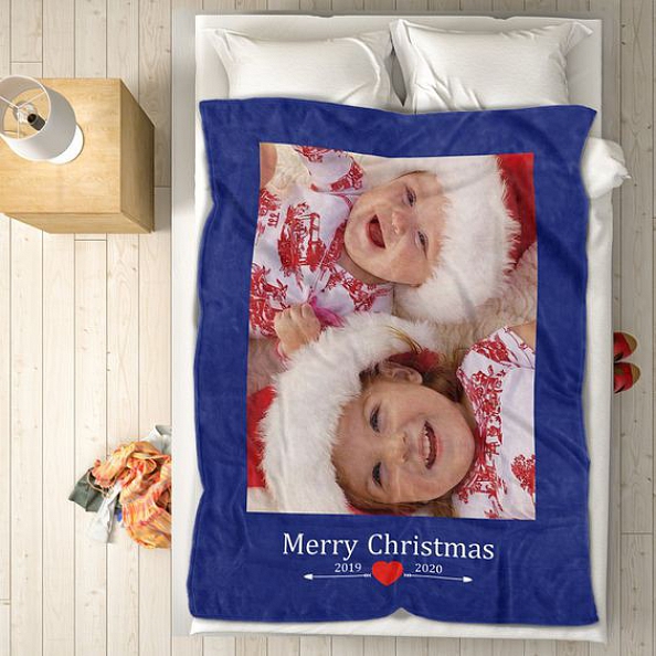 Custom Baby Photo Blanket Christmas PW143